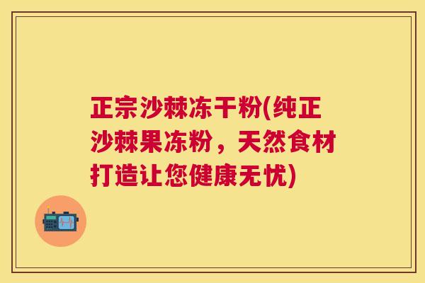 正宗沙棘冻干粉(纯正沙棘果冻粉，天然食材打造让您健康无忧)