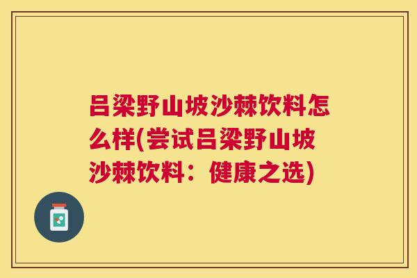 吕梁野山坡沙棘饮料怎么样(尝试吕梁野山坡沙棘饮料：健康之选)