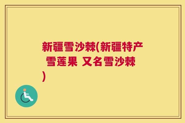新疆雪沙棘(新疆特产 雪莲果 又名雪沙棘)