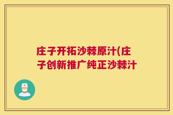 庄子开拓沙棘原汁(庄子创新推广纯正沙棘汁