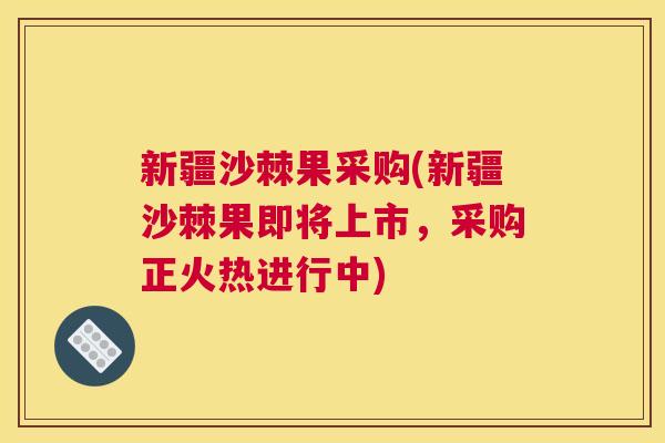 新疆沙棘果采购(新疆沙棘果即将上市，采购正火热进行中)