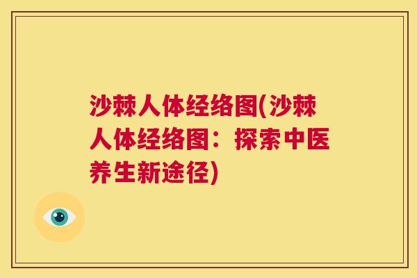 沙棘人体经络图(沙棘人体经络图：探索中医养生新途径)