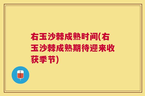 右玉沙棘成熟时间(右玉沙棘成熟期待迎来收获季节)