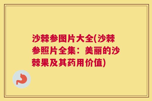 沙棘参图片大全(沙棘参照片全集：美丽的沙棘果及其药用价值)
