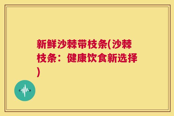 新鲜沙棘带枝条(沙棘枝条：健康饮食新选择)