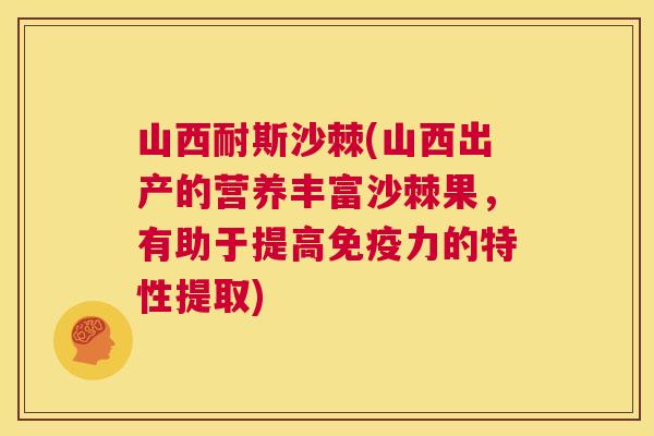 山西耐斯沙棘(山西出产的营养丰富沙棘果，有助于提高免疫力的特性提取)