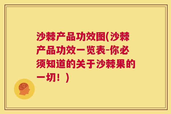 沙棘产品功效图(沙棘产品功效一览表-你必须知道的关于沙棘果的一切！)