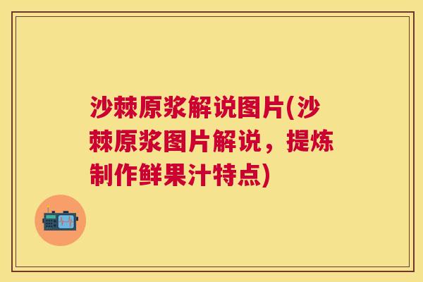 沙棘原浆解说图片(沙棘原浆图片解说，提炼制作鲜果汁特点)