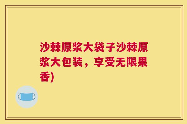 沙棘原浆大袋子沙棘原浆大包装，享受无限果香)