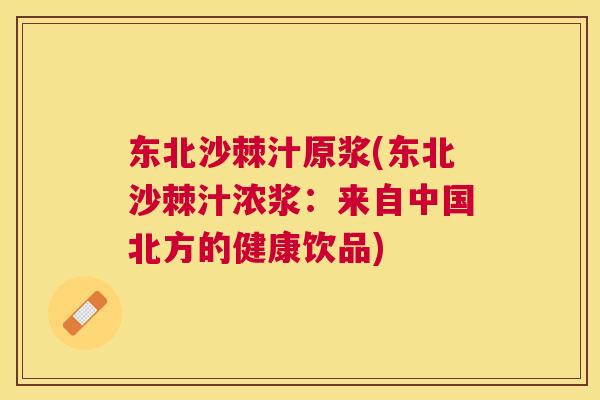 东北沙棘汁原浆(东北沙棘汁浓浆：来自中国北方的健康饮品)