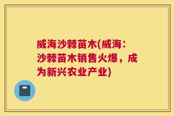 威海沙棘苗木(威海：沙棘苗木销售火爆，成为新兴农业产业)