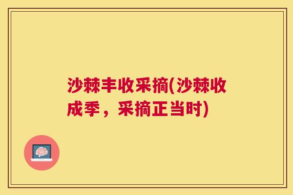 沙棘丰收采摘(沙棘收成季，采摘正当时)
