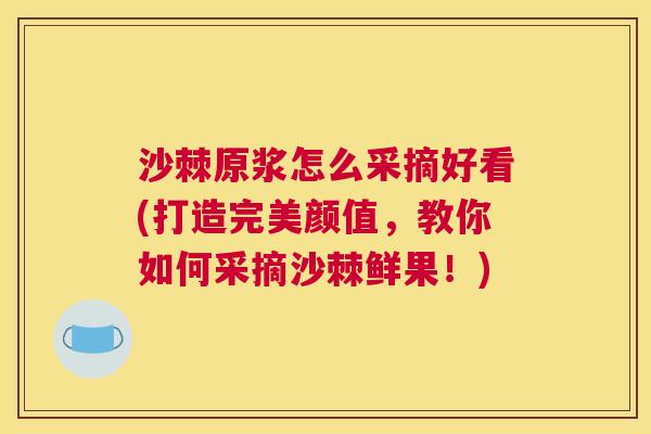 沙棘原浆怎么采摘好看(打造完美颜值，教你如何采摘沙棘鲜果！)