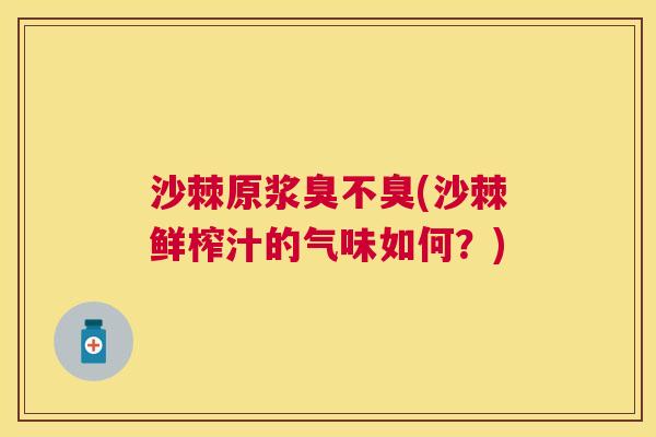 沙棘原浆臭不臭(沙棘鲜榨汁的气味如何？)