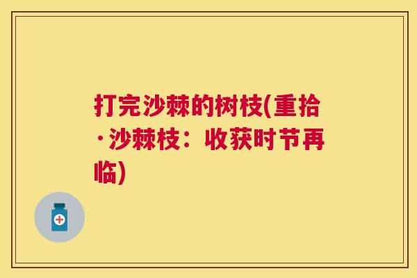 打完沙棘的树枝(重拾·沙棘枝：收获时节再临)