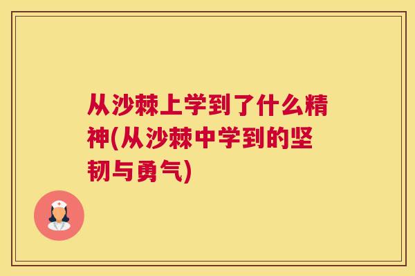 从沙棘上学到了什么精神(从沙棘中学到的坚韧与勇气)
