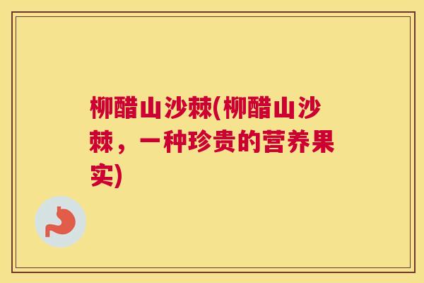 柳醋山沙棘(柳醋山沙棘，一种珍贵的营养果实)
