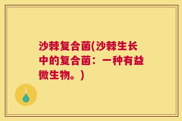 沙棘复合菌(沙棘生长中的复合菌：一种有益微生物。)