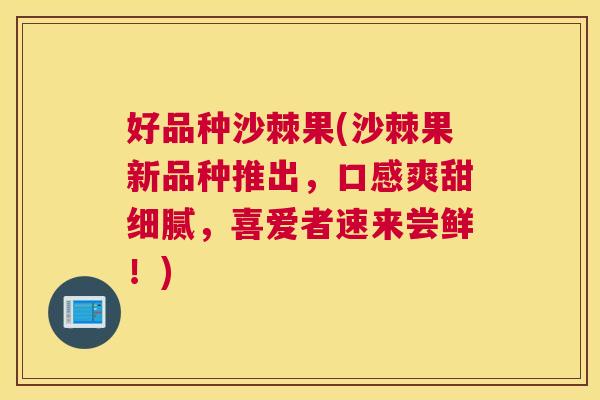 好品种沙棘果(沙棘果新品种推出，口感爽甜细腻，喜爱者速来尝鲜！)