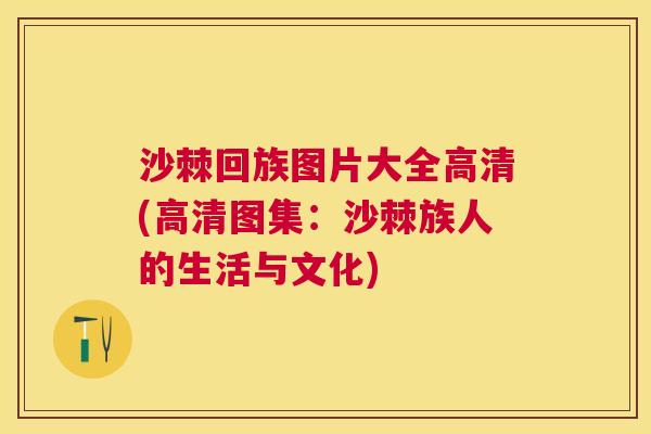 沙棘回族图片大全高清(高清图集：沙棘族人的生活与文化)