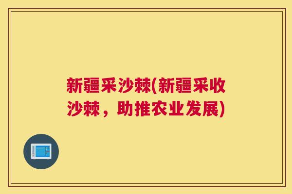 新疆采沙棘(新疆采收沙棘，助推农业发展)