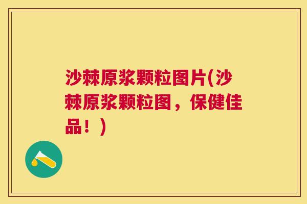 沙棘原浆颗粒图片(沙棘原浆颗粒图，保健佳品！)