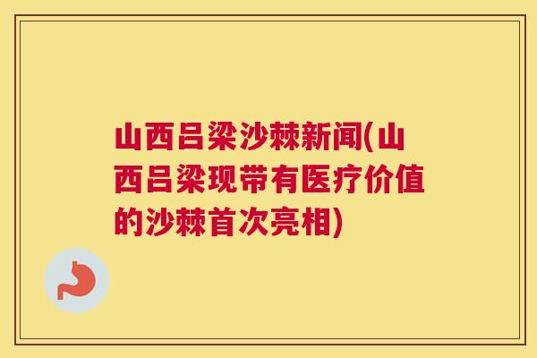 山西吕梁沙棘新闻(山西吕梁现带有医疗价值的沙棘首次亮相)