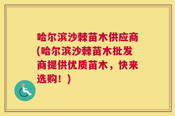 哈尔滨沙棘苗木供应商(哈尔滨沙棘苗木批发商提供优质苗木，快来选购！)