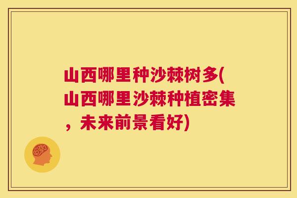 山西哪里种沙棘树多(山西哪里沙棘种植密集，未来前景看好)