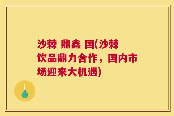 沙棘 鼎鑫 国(沙棘饮品鼎力合作，国内市场迎来大机遇)