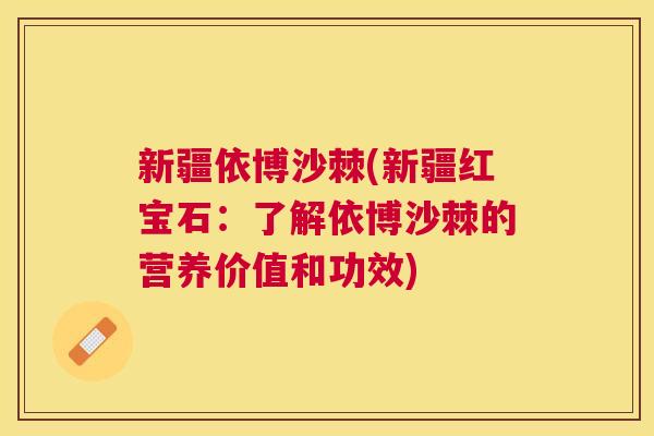新疆依博沙棘(新疆红宝石：了解依博沙棘的营养价值和功效)
