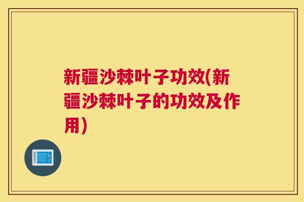 新疆沙棘叶子功效(新疆沙棘叶子的功效及作用)