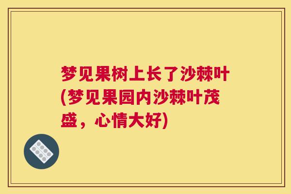 梦见果树上长了沙棘叶(梦见果园内沙棘叶茂盛，心情大好)