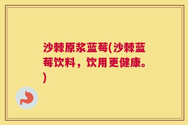 沙棘原浆蓝莓(沙棘蓝莓饮料，饮用更健康。)