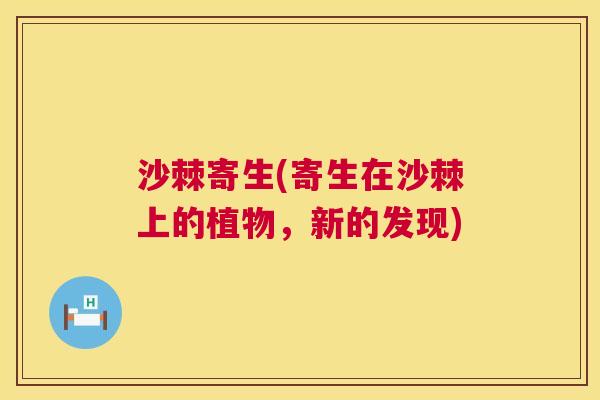 沙棘寄生(寄生在沙棘上的植物,新的发现) 沙棘寄生(寄生在沙棘上的植物,新的发现)