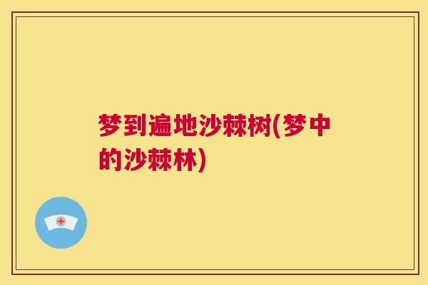 梦到遍地沙棘树(梦中的沙棘林)