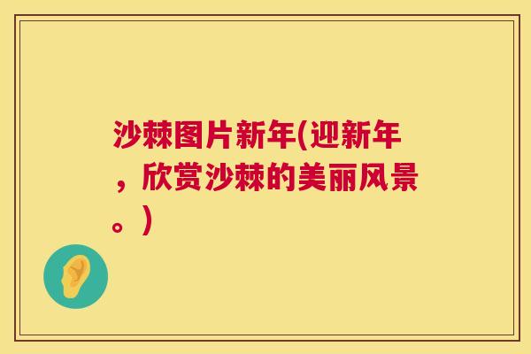 沙棘图片新年(迎新年，欣赏沙棘的美丽风景。)