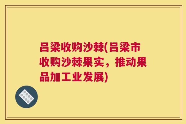 吕梁收购沙棘(吕梁市收购沙棘果实，推动果品加工业发展)