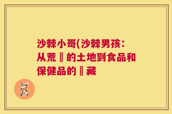 沙棘小哥(沙棘男孩：从荒蕪的土地到食品和保健品的寶藏