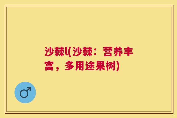 沙棘l(沙棘:营养丰富,多用途果树)