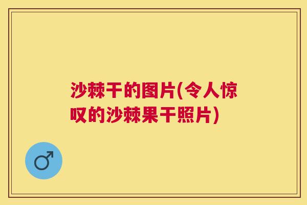 沙棘干的图片(令人惊叹的沙棘果干照片)