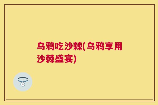 乌鸦吃沙棘(乌鸦享用沙棘盛宴)