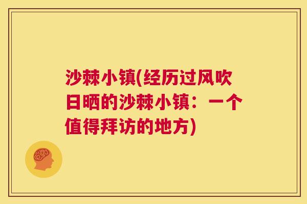 沙棘小镇(经历过风吹日晒的沙棘小镇：一个值得拜访的地方)