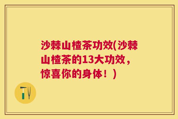 沙棘山楂茶功效(沙棘山楂茶的13大功效，惊喜你的身体！)