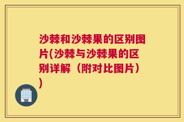 沙棘和沙棘果的区别图片(沙棘与沙棘果的区别详解（附对比图片）)