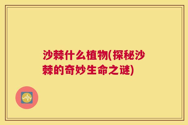 沙棘什么植物(探秘沙棘的奇妙生命之谜)