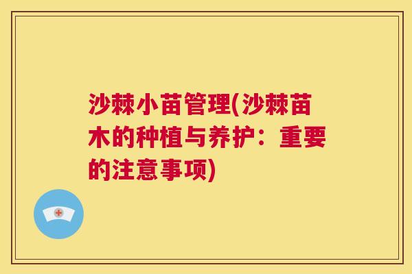 沙棘小苗管理(沙棘苗木的种植与养护:重要的注意事项) 沙棘小苗管理(沙棘苗木的种植与养护:重要的注意事项)