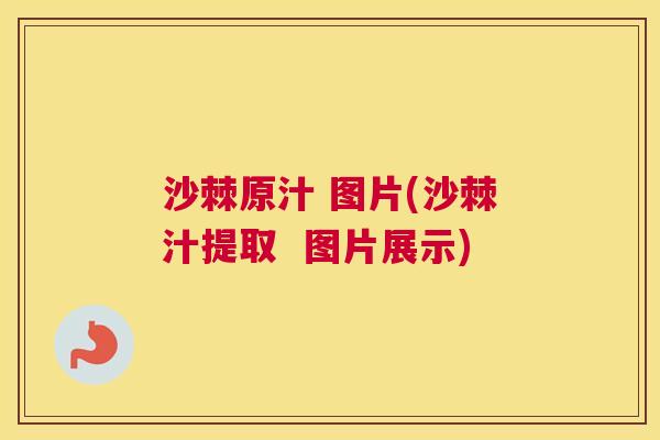 沙棘原汁 图片(沙棘汁提取  图片展示)