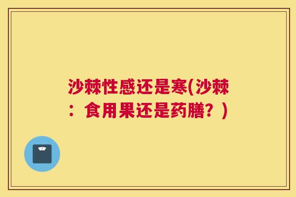 沙棘性感还是寒(沙棘：食用果还是药膳？)