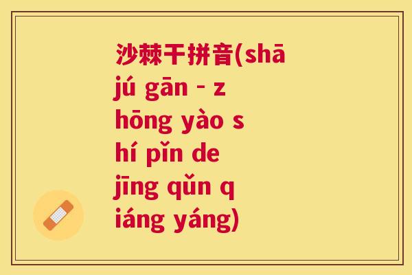 沙棘干拼音(shā jú gān - zhōng yào shí pǐn de jīng qǔn qiáng yáng)